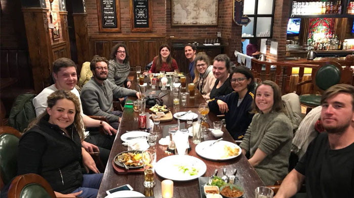 Our clients enjoying the dinner in Lhasa