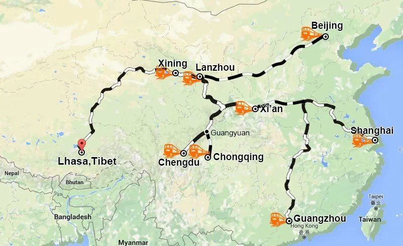 all-cities-tibet-train